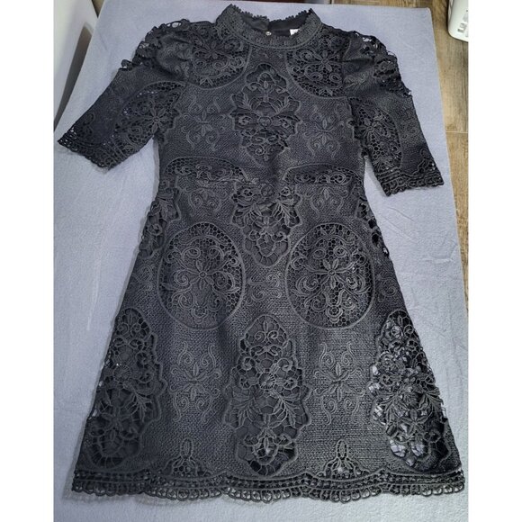 GB girls Other - gb Girls Embroidered Lace Mini Dress Black Whimsigoth Grunge Halloween SZ 12